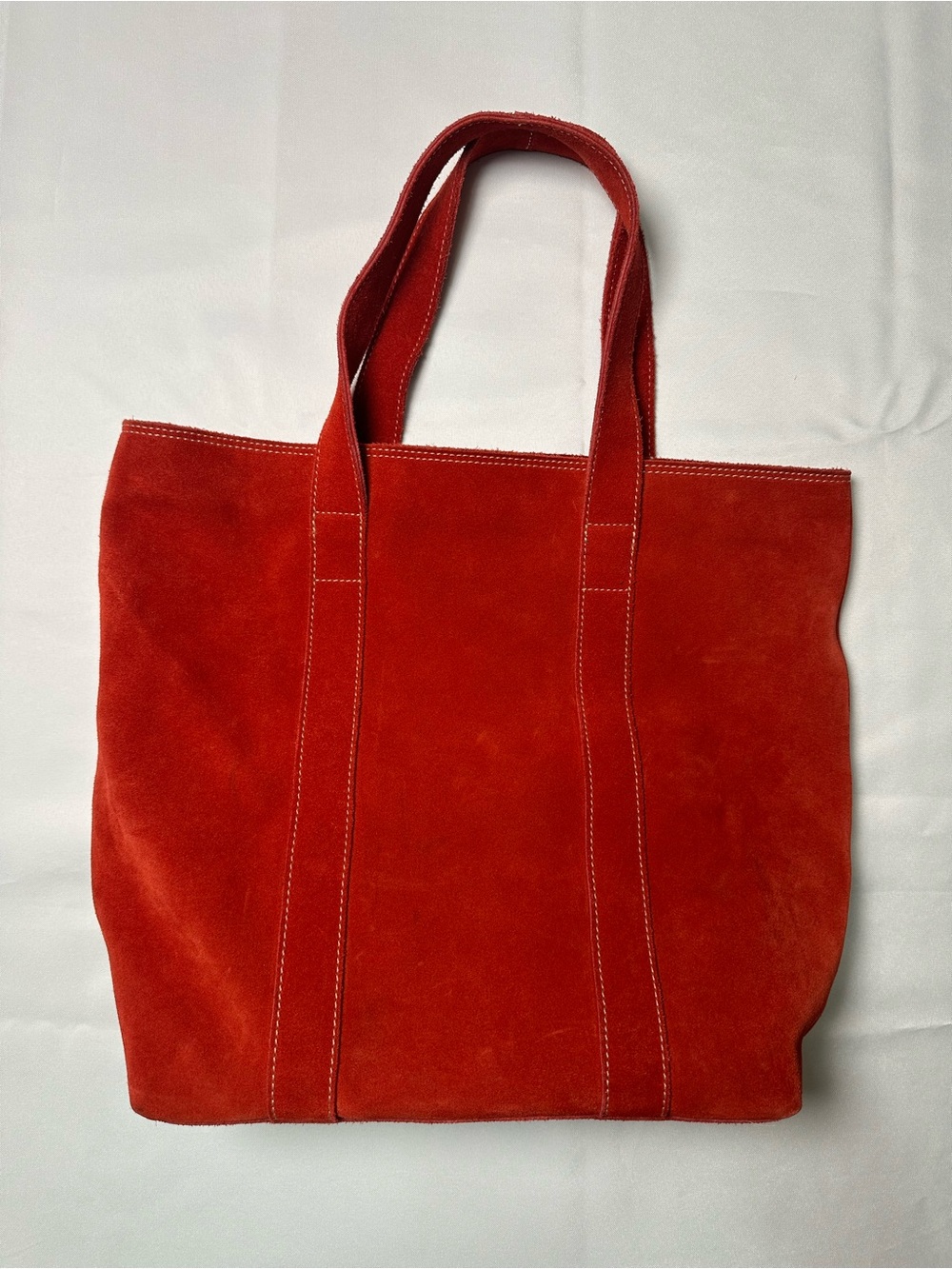Banana Republic Large Red Genuine Suede Tote